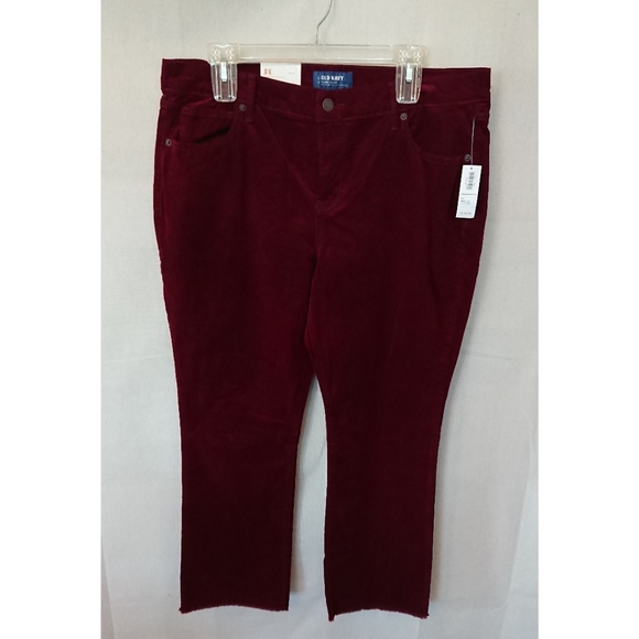 Corduroy Old Navy Mid Rise Flare Ankle Pants - Picture 2 of 8